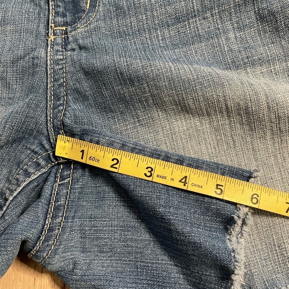 7 for all Mankind embroidered stretch Jean Shorts size 20 - Picture 9 of 10